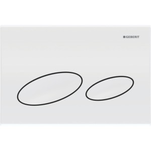Plaque Geberit Kappa20 double touche blanc alpin - GEBERIT 115.228.11.1 