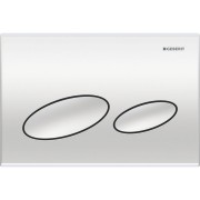 Plaque Geberit Kappa20 ovale DT chromé mat - GEBERIT 115.228.46.1 