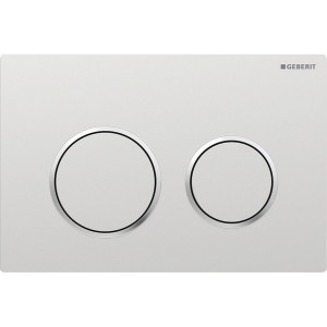 Plaque Geberit Kappa21 ronde DT chromé mat chromé brillant - GEBERIT 115.240.KN.1 