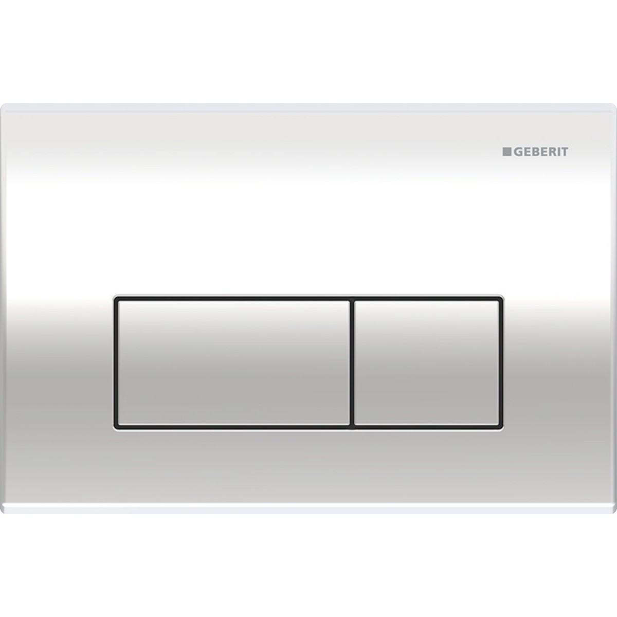 Plaque Geberit Kappa50 carrée DT chromé brillant - GEBERIT 115.260.21.1 
