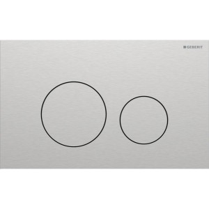 Plaque Geberit Sigma40 ronde DT acier inoxydable - GEBERIT 115.628.FW.1 