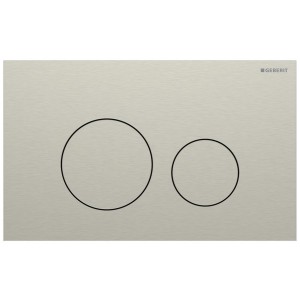 Plaque Geberit Sigma40 ronde DT acier nickel brossé - GEBERIT 115.628.ID.1 