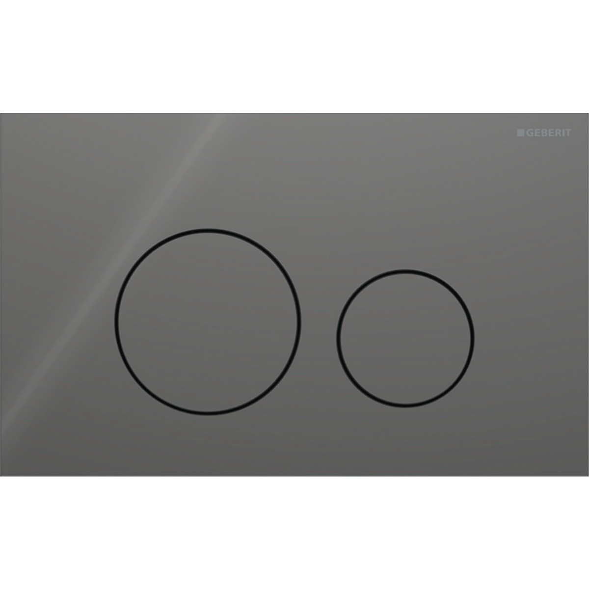 Plaque Geberit Sigma40 ronde DT verre gris velouté - GEBERIT 115.628.JK.1 