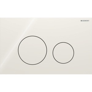 Plaque Geberit Sigma40 ronde DT verre gris sable - GEBERIT 115.628.JL.1 