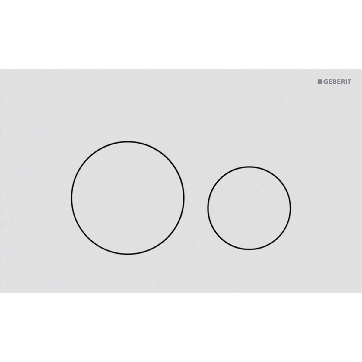 Plaque Geberit Sigma40 ronde DT acier blanc mat - GEBERIT 115.628.JT.1 