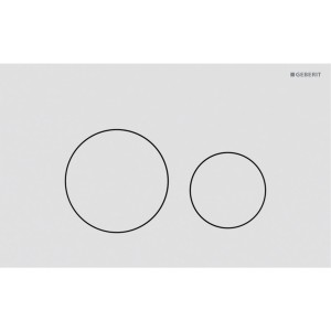 Plaque Geberit Sigma40 ronde DT acier blanc mat - GEBERIT 115.628.JT.1 