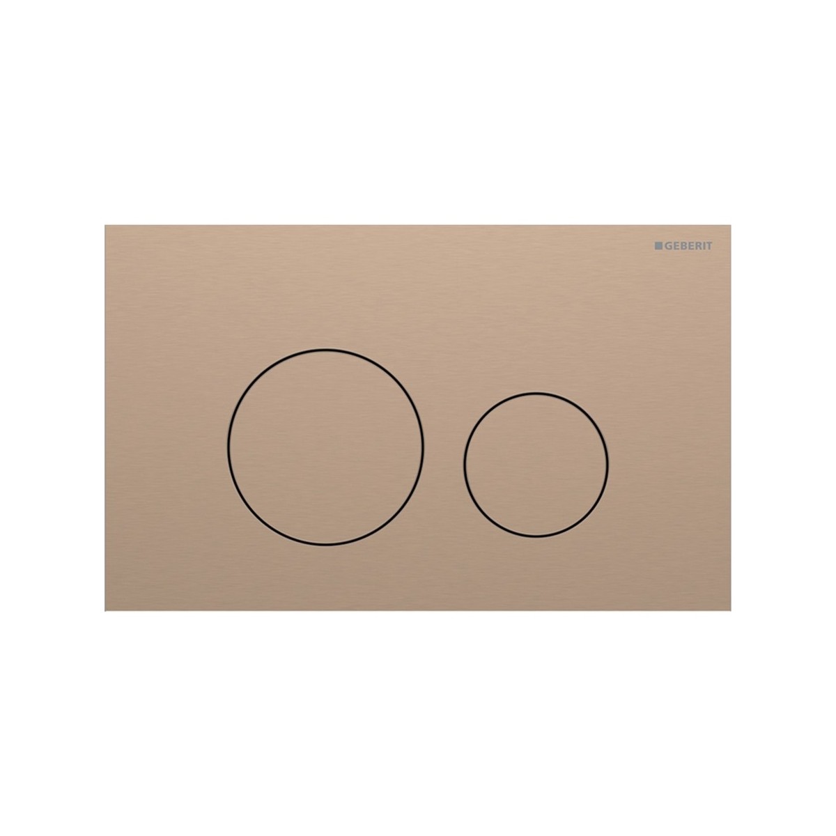 Plaque Geberit Sigma40 ronde DT acier or rouge - GEBERIT 115.628.QB.1 