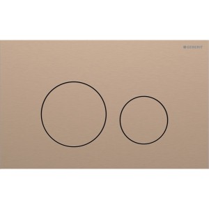 Plaque Geberit Sigma40 ronde DT acier or rouge - GEBERIT 115.628.QB.1 