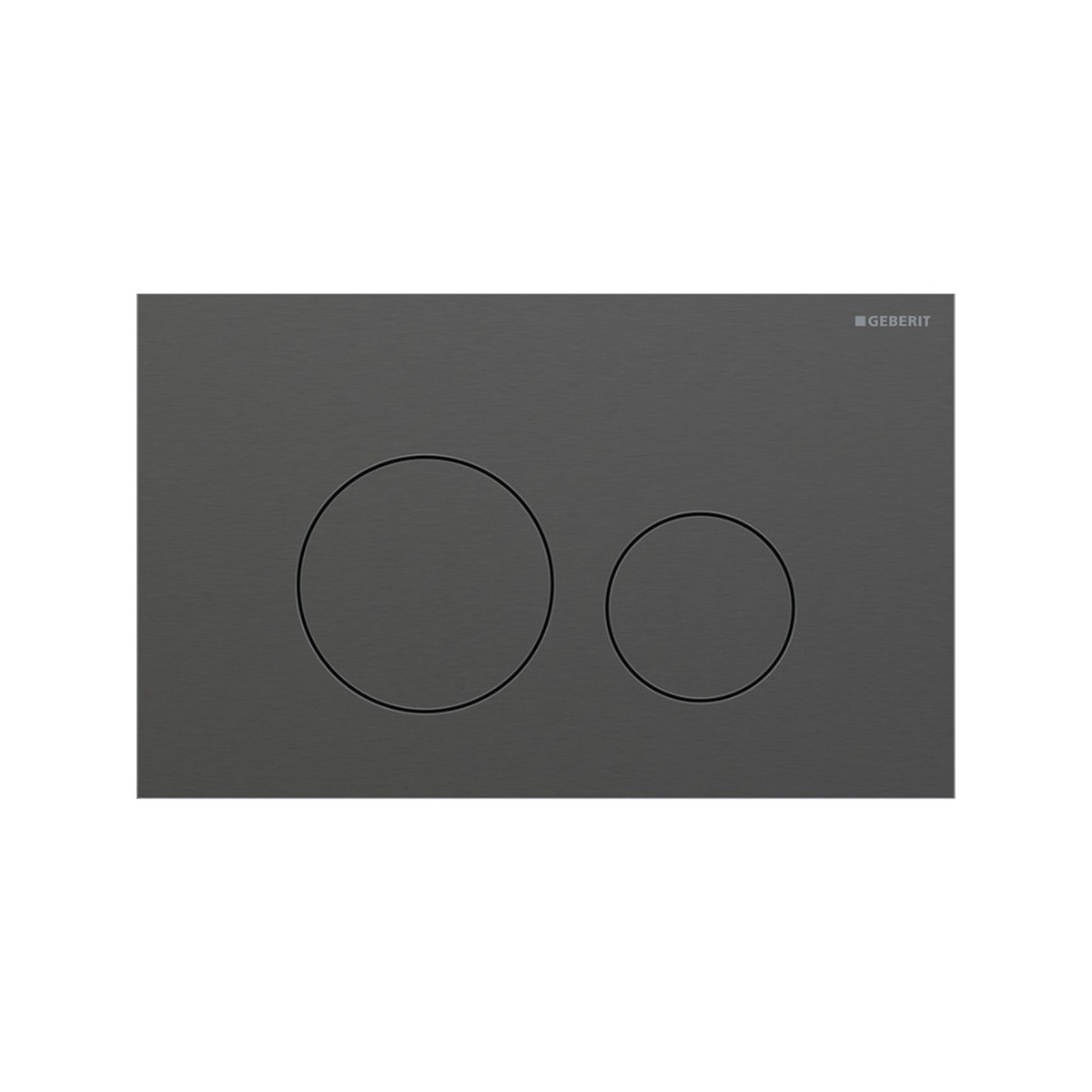 Plaque Geberit Sigma40 ronde DT acier noir chromé - GEBERIT 115.628.QD.1 