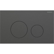 Plaque Geberit Sigma40 ronde DT acier noir chromé - GEBERIT 115.628.QD.1 