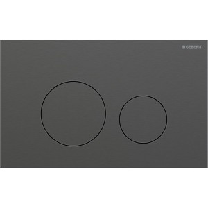 Plaque Geberit Sigma40 ronde DT acier noir chromé - GEBERIT 115.628.QD.1 