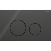 Plaque Geberit Sigma40 ronde DT verre noir - GEBERIT 115.628.SJ.1 