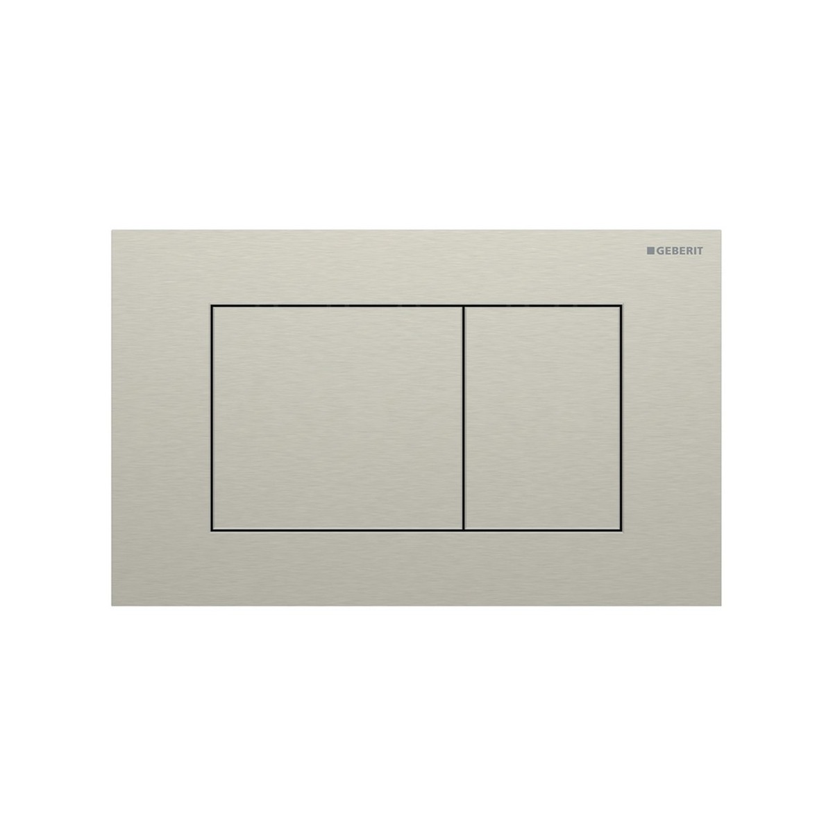 Plaque Geberit Sigma40 carrée DT acier nickel brossé - GEBERIT 115.629.ID.1 