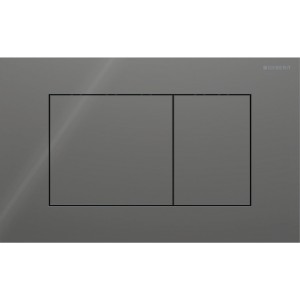 Plaque Geberit Sigma40 carrée DT verre gris velouté - GEBERIT 115.629.JK.1 
