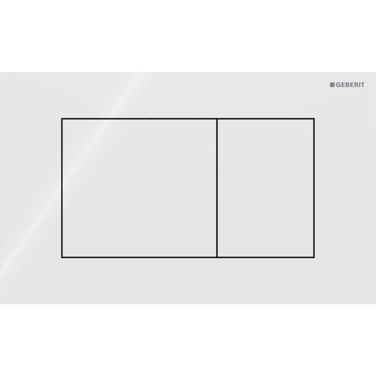 Plaque Geberit Sigma40 carrée DT verre blanc - GEBERIT 115.629.SI.1 