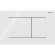 Plaque Geberit Sigma40 carrée DT verre blanc - GEBERIT 115.629.SI.1 