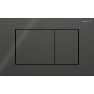 Plaque Geberit Sigma40 carrée DT verre noir - GEBERIT 115.629.SJ.1 