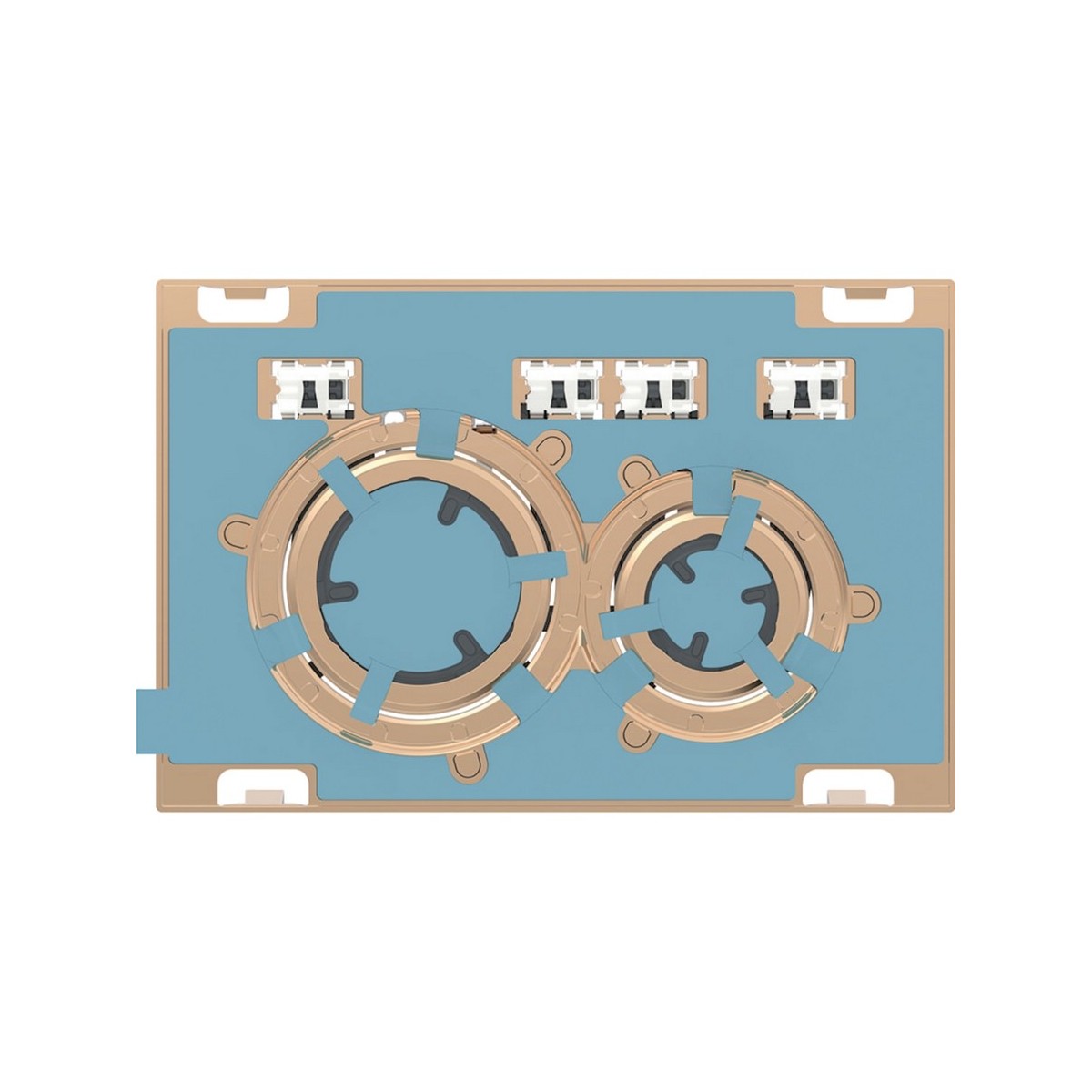 Plaque Geberit Sigma50 ronde DT or rouge spécifique au client - GEBERIT 115.650.00.1 
