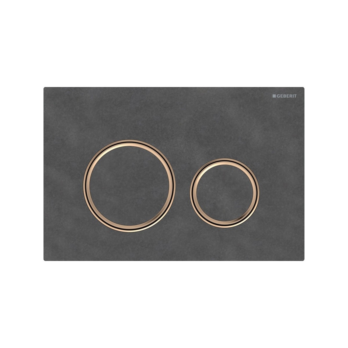 Plaque Geberit Sigma50 ronde DT or rouge ardoise Mustang - GEBERIT 115.650.JM.1 