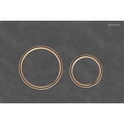 Plaque Geberit Sigma50 ronde DT or rouge ardoise Mustang - GEBERIT 115.650.JM.1 