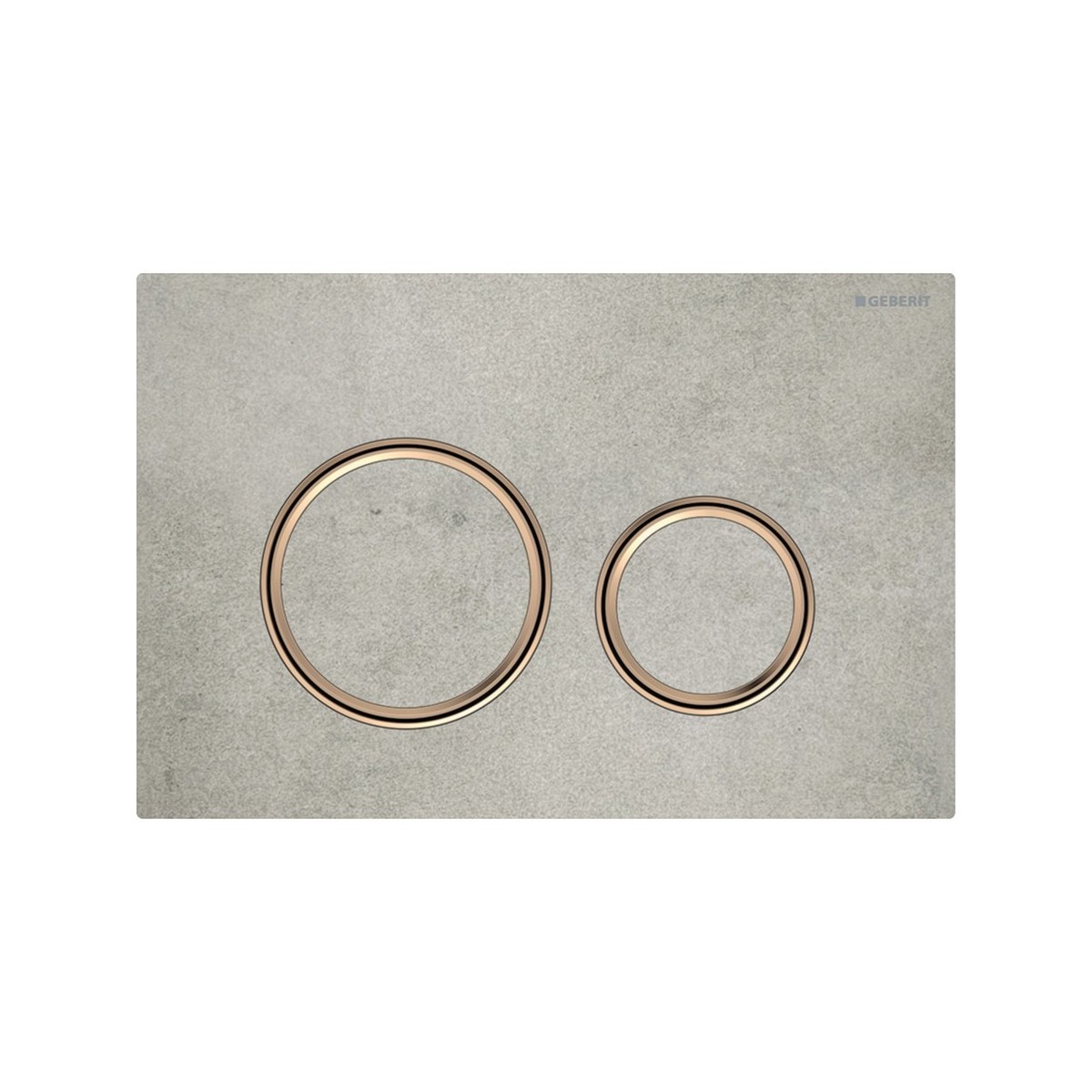 Plaque Geberit Sigma50 ronde DT or rouge aspect béton - GEBERIT 115.650.JV.1 