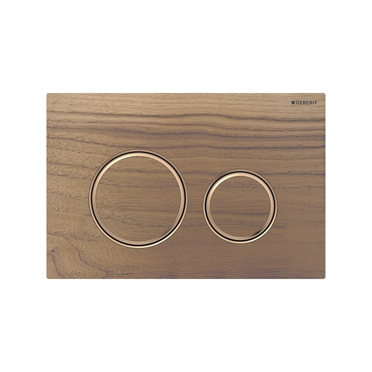 Plaque Geberit Sigma50 ronde DT or rouge noyer américain - GEBERIT 115.650.JX.1 