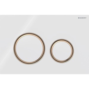 Plaque Geberit Sigma50 ronde DT or rouge blanc - GEBERIT 115.650.SI.1 