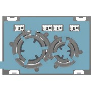 Plaque Geberit Sigma50 ronde DT noir chromé spécifique au client - GEBERIT 115.651.00.1 