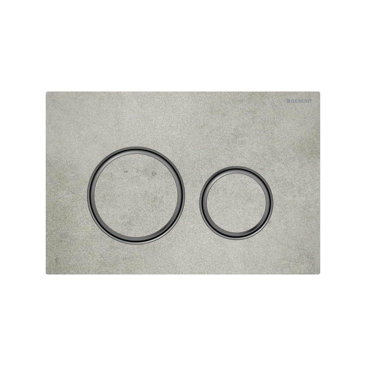 Plaque Geberit Sigma50 ronde DT noir chromé aspect béton - GEBERIT 115.651.JV.1 