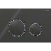 Plaque Geberit Sigma50 ronde DT noir chromé noir - GEBERIT 115.651.SJ.1 