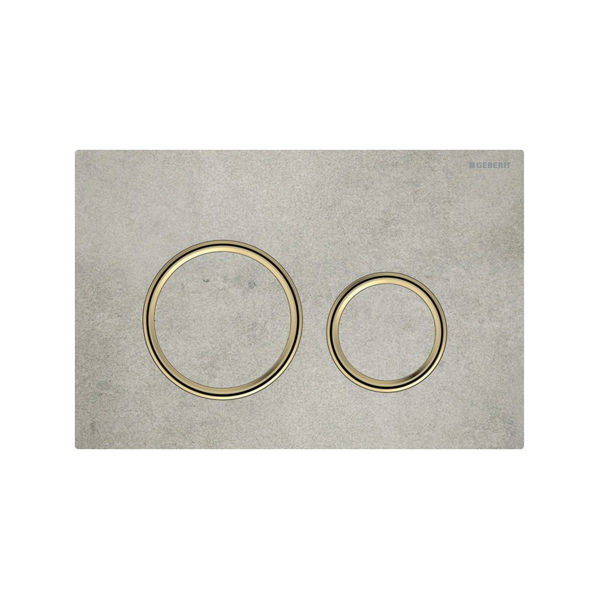 Plaque Geberit Sigma50 ronde DT laiton aspect béton - GEBERIT 115.652.JV.1 