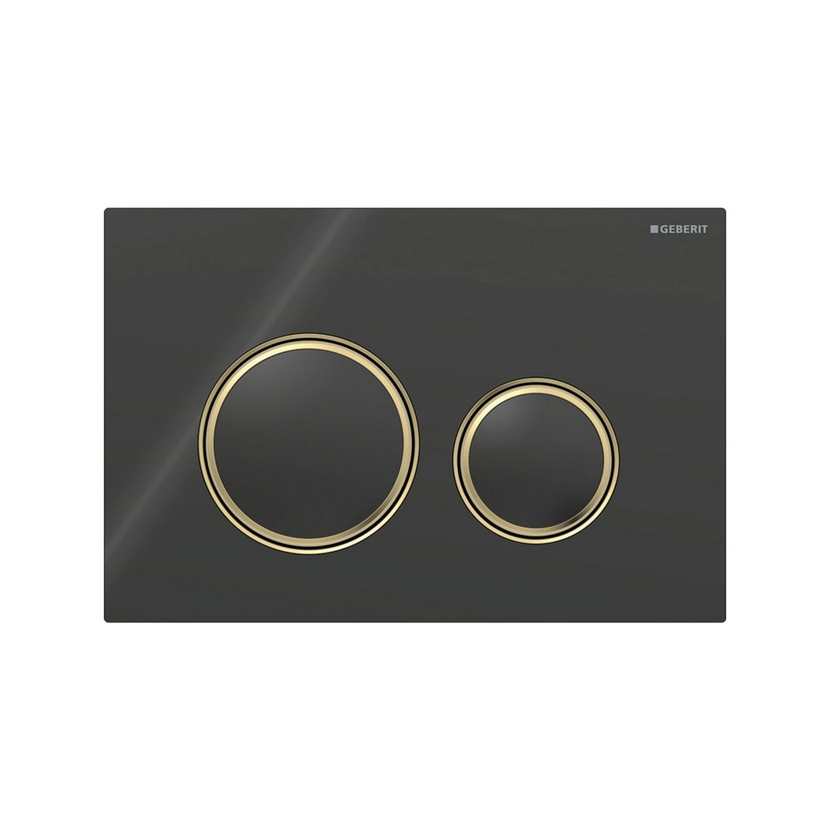 Plaque Geberit Sigma50 ronde DT laiton noir - GEBERIT 115.652.SJ.1 