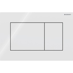 Plaque Geberit Sigma01 carrée DT blanc - GEBERIT 115.660.11.1 