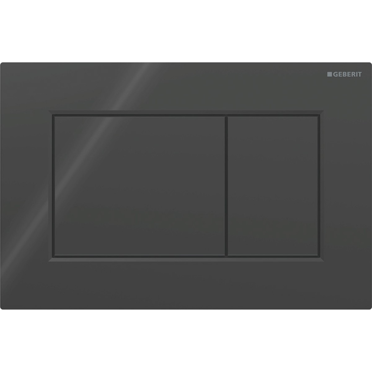 Plaque Geberit Sigma01 carrée DT noir brillant - GEBERIT 115.660.DW.1 