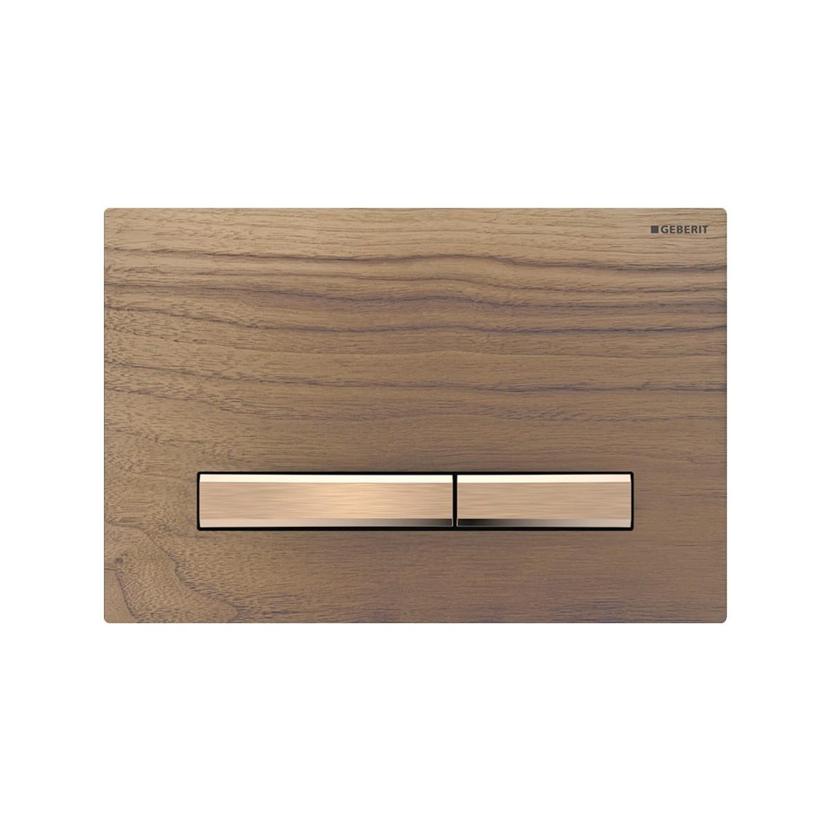 Plaque Geberit Sigma50 carrée DT or rouge noyer américain - GEBERIT 115.670.JX.2 
