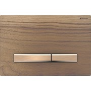 Plaque Geberit Sigma50 carrée DT or rouge noyer américain - GEBERIT 115.670.JX.2 