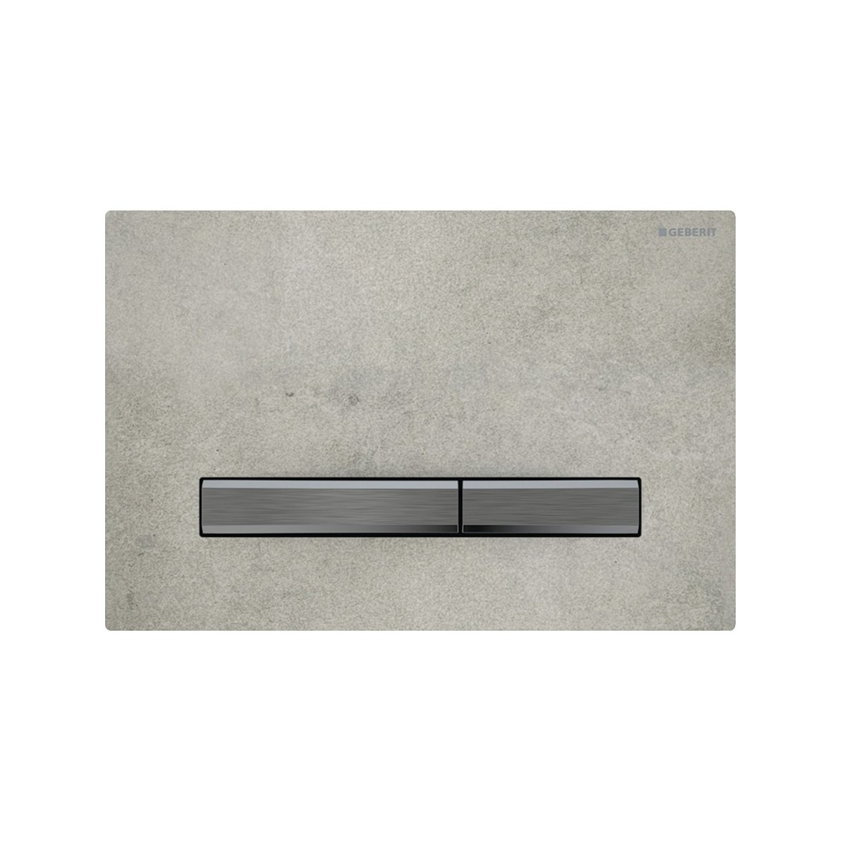Plaque Geberit Sigma50 carrée DT noir chromé aspect béton - GEBERIT 115.671.JV.2 