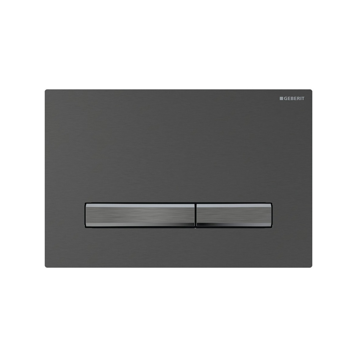 Plaque Geberit Sigma50 carrée DT noir chromé brossé - GEBERIT 115.671.QD.2 