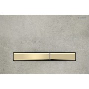 Plaque Geberit Sigma50 carrée DT laiton aspect béton - GEBERIT 115.672.JV.2 