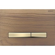 Plaque Geberit Sigma50 carrée DT laiton noyer américain - GEBERIT 115.672.JX.2 