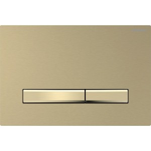 Plaque Geberit Sigma50 carrée DT laiton brossé - GEBERIT 115.672.QF.2 