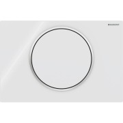 Plaque Geberit Sigma10 ronde interrompable blanc chr bri - GEBERIT 115.758.KJ.5 