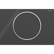 Plaque Geberit Sigma10 ronde interrompable noir chr bri - GEBERIT 115.758.KM.5 