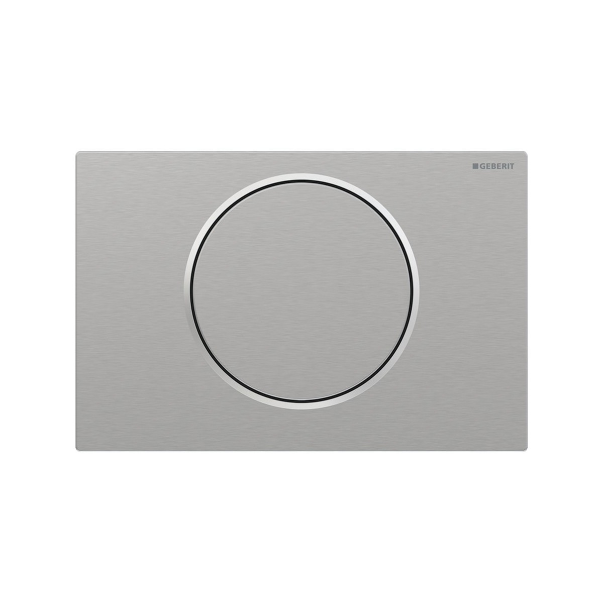 Plaque Geberit Sigma10 ronde interrompable brossé facile net poli - GEBERIT 115.758.SN.5 