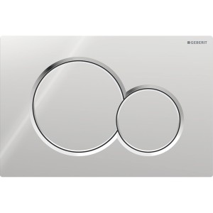 Plaque Geberit Sigma01 ronde DT chromé brillant - GEBERIT 115.770.21.5 