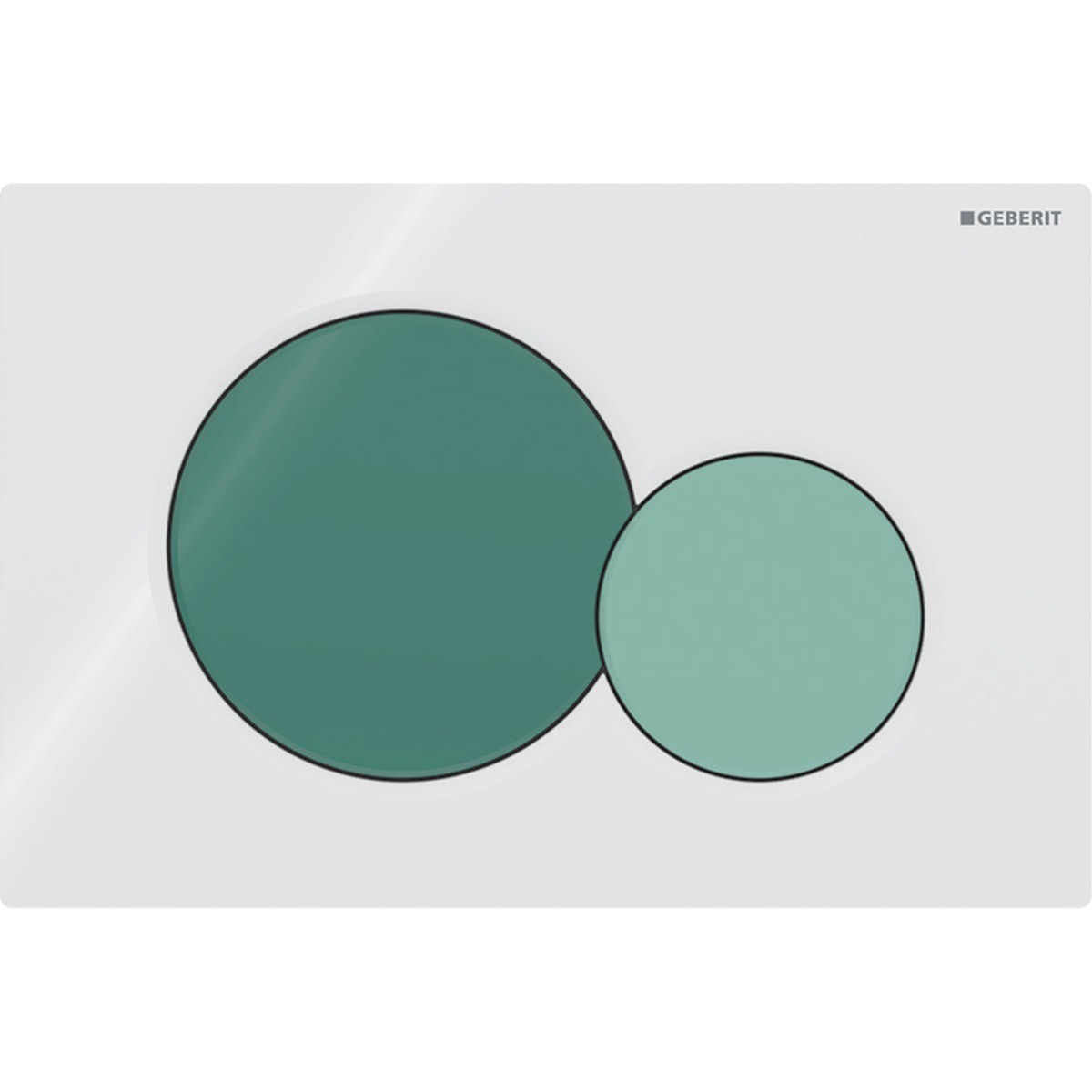 Plaque Geberit Sigma01 ronde DT blanc vert forêt vert clair - GEBERIT 115.770.79.5 