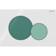 Plaque Geberit Sigma01 ronde DT blanc vert forêt vert clair - GEBERIT 115.770.79.5 