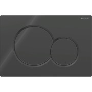 Plaque Geberit Sigma01 ronde DT noir brillant - GEBERIT 115.770.DW.5 