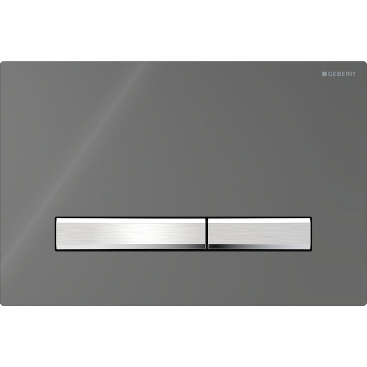 Plaque Geberit Sigma50 carrée DT chromé gris velouté - GEBERIT 115.788.JK.2 