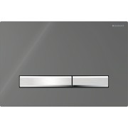 Plaque Geberit Sigma50 carrée DT chromé gris velouté - GEBERIT 115.788.JK.2 